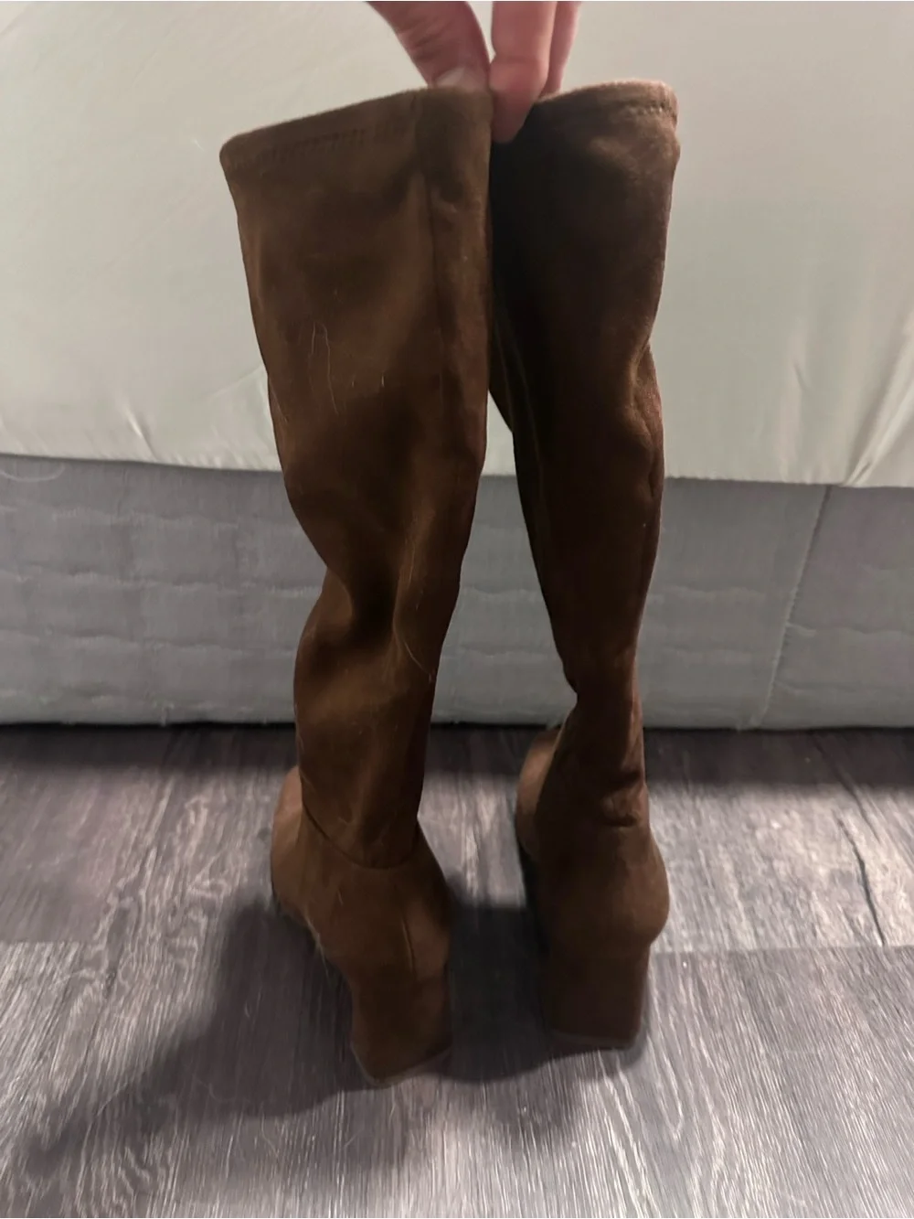Steve Madden Dark Brown Over-the-Knee Suede Boots